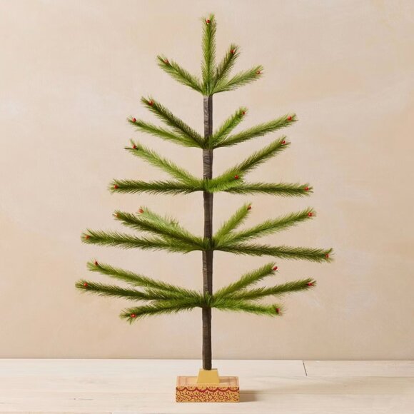 JOHN DERIAN x TARGET KITSCH ARTIFICIAL CHRISTMAS TREE WITH RED BERRIES - Picture 2 of 5